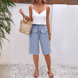 Wide Leg Cropped Culotte Trousers