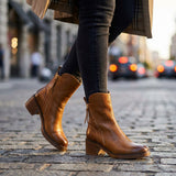 Women's Leather-Look Mid Calf Boots