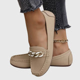 Chain Detail Slip-On Loafers