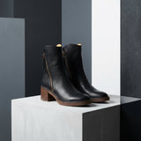 Women's Leather-Look Mid Calf Boots
