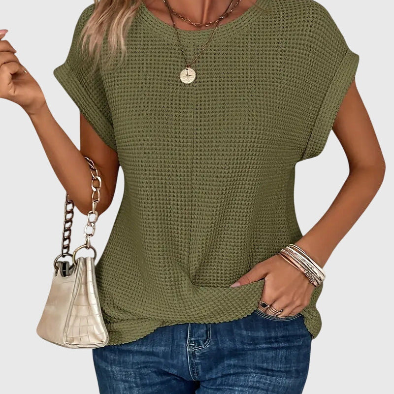 Textured Relaxed Short Sleeve T-Shirt