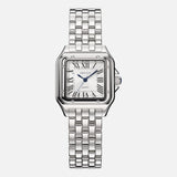 Women's Vintage Quartz Watch Square Stainless Steel Case