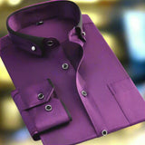 Men's Point Collar Shirt with Contrast Trim