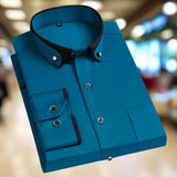 Men's Point Collar Shirt with Contrast Trim