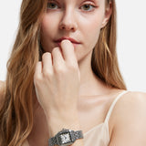 Women's Vintage Quartz Watch Square Stainless Steel Case