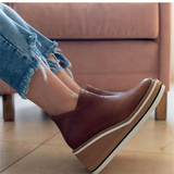 Women's Platform Ankle Boots with Cushioned Sole