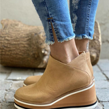 Women's Platform Ankle Boots with Cushioned Sole