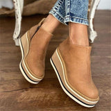 Women's Platform Ankle Boots with Cushioned Sole
