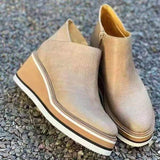 Women's Platform Ankle Boots with Cushioned Sole