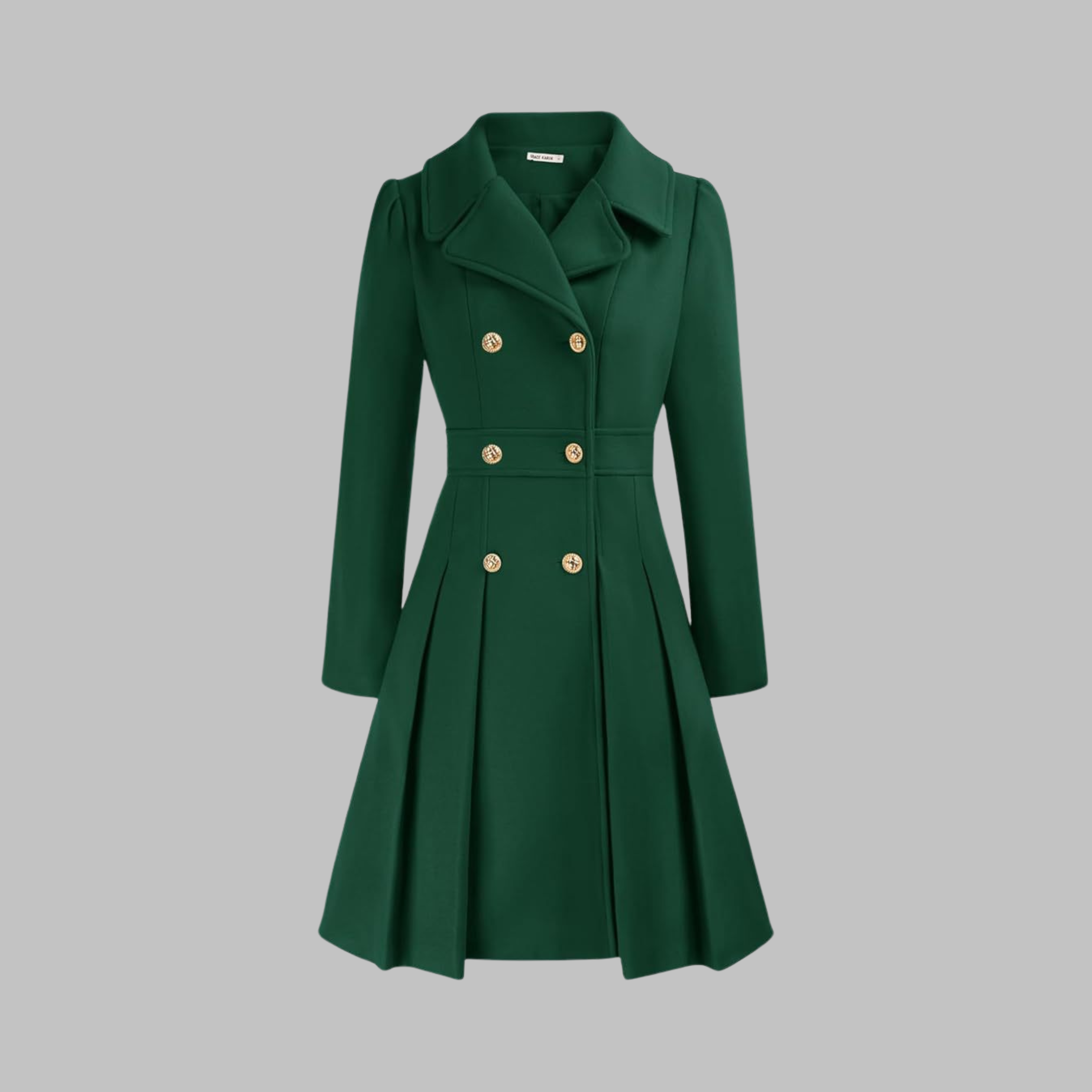 Double-Breasted Belted Trench Coat Dress