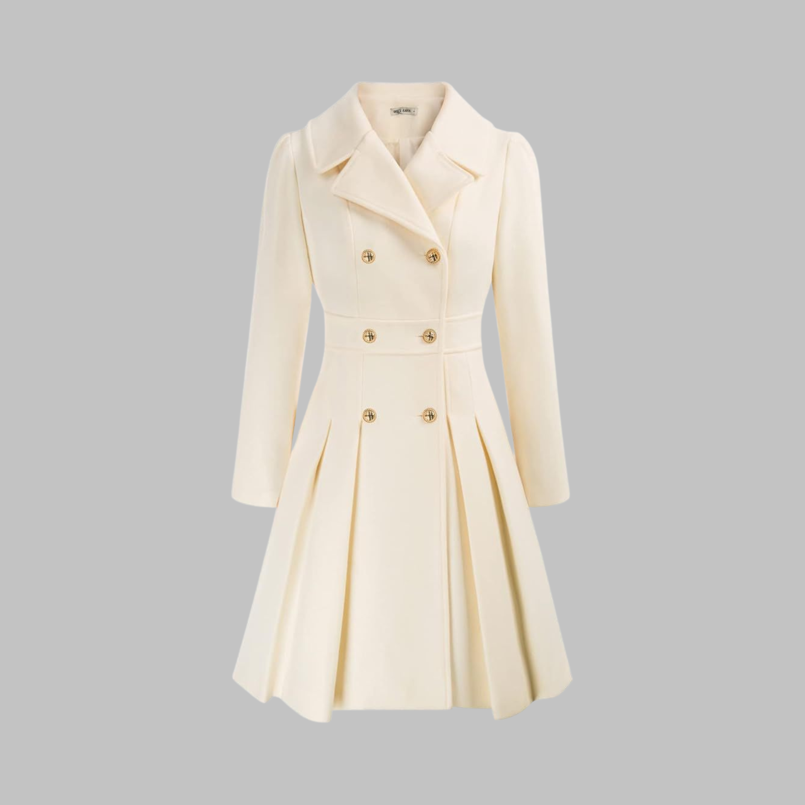 Double-Breasted Belted Trench Coat Dress