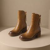 Women's Leather-Look Mid Calf Boots