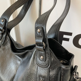 Women's Faux Leather Shoulder Bag with Detachable Strap