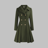 Double-Breasted Belted Trench Coat Dress
