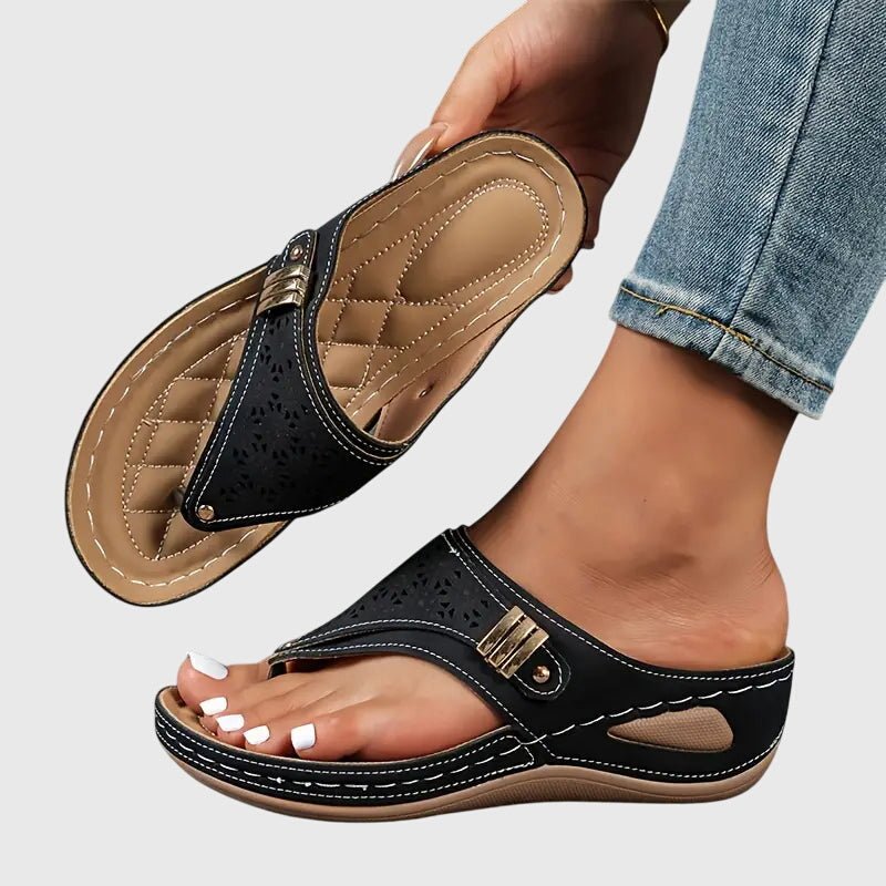 Adjustable Cutout Clog Sandals