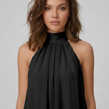 Halter Neck Layered Mini Dress