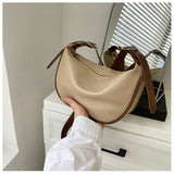 Women's Crescent Crossbody Bag with Adjustable Strap