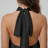 Halter Neck Layered Mini Dress