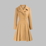 Double-Breasted Belted Trench Coat Dress