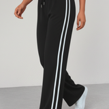 Women's Wide Leg Side Stripe Drawstring Trousers