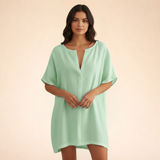 V-Neck Oversized Beach Cover Up