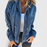 Hooded Zip Front Fleece Jacket