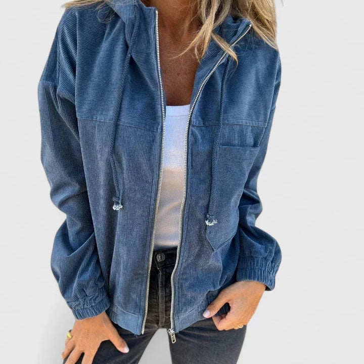 Hooded Zip Front Fleece Jacket