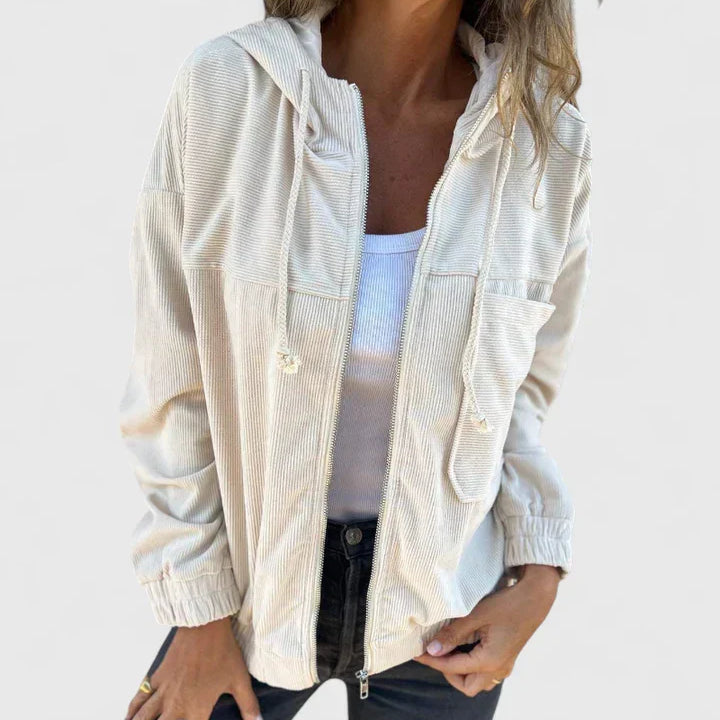 Hooded Zip Front Fleece Jacket