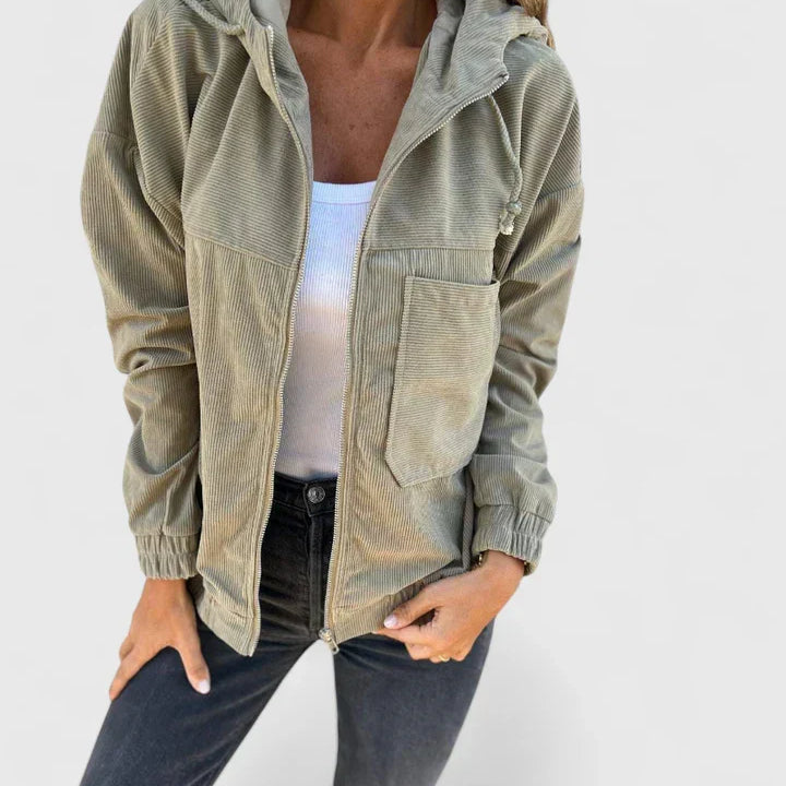 Hooded Zip Front Fleece Jacket