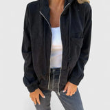 Hooded Zip Front Fleece Jacket