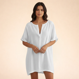 V-Neck Oversized Beach Cover Up