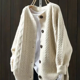Women's Cable Knit Button-Front Cardigan
