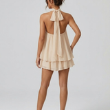 Halter Neck Layered Mini Dress