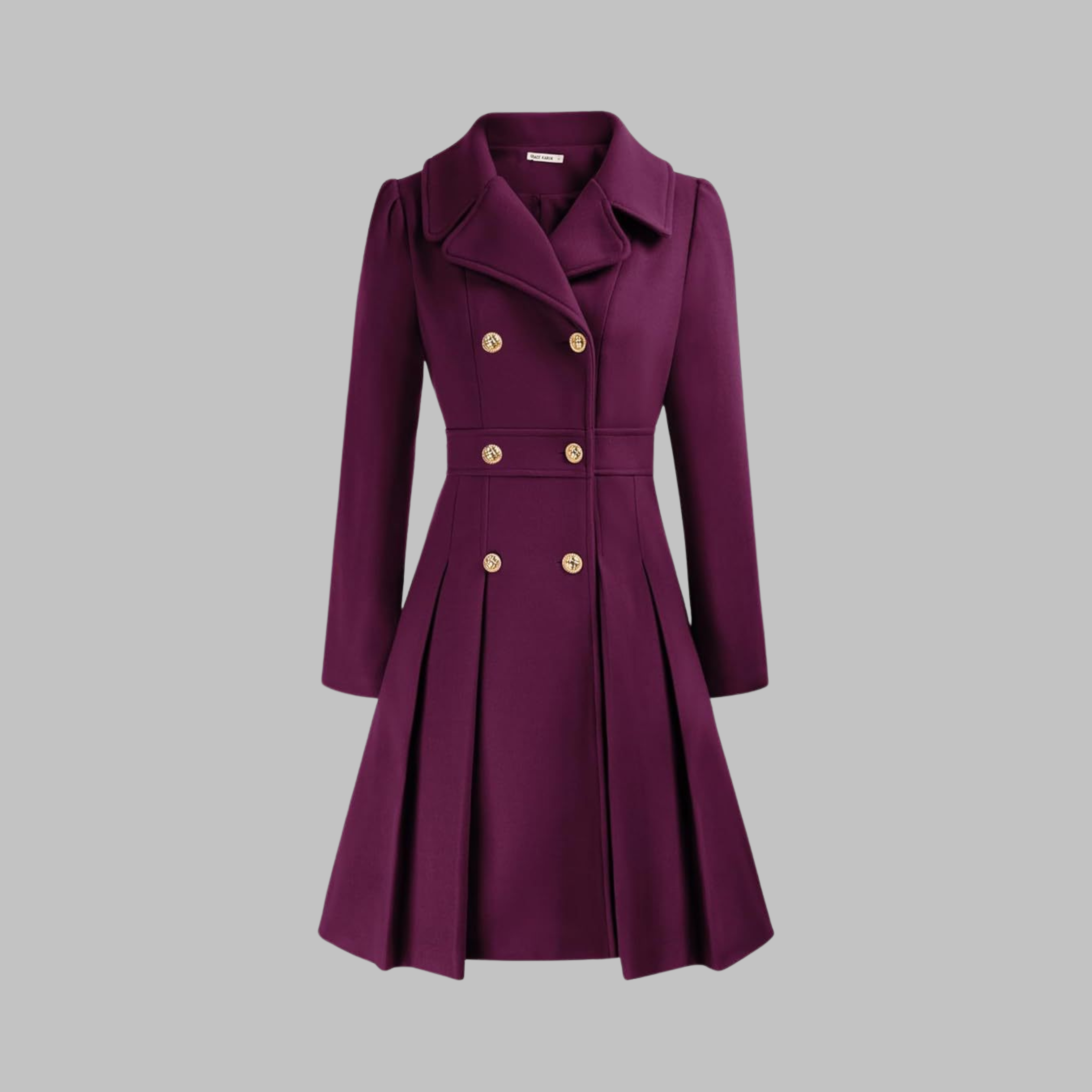 Double-Breasted Belted Trench Coat Dress