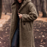 Long Teddy Fleece Button Coat