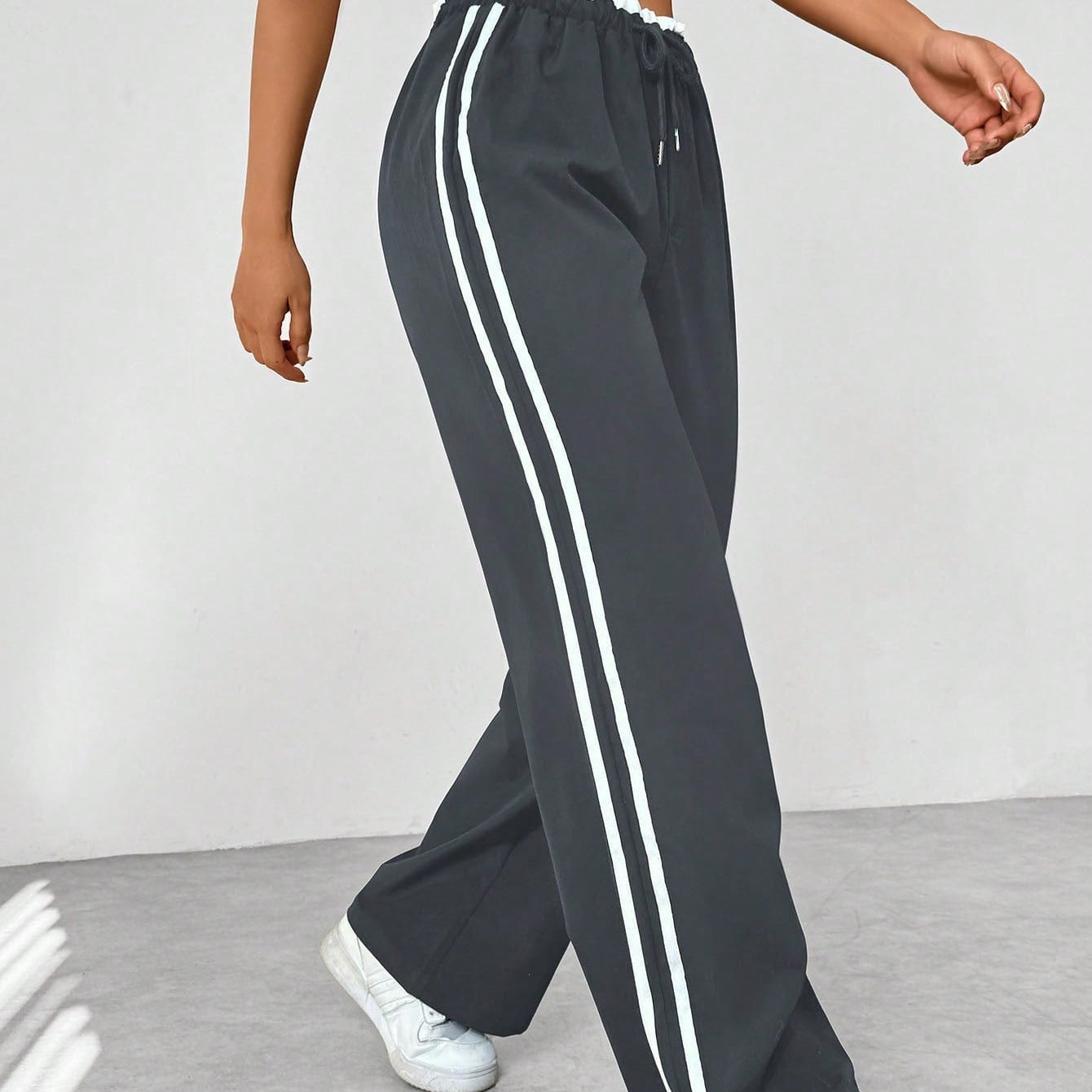 Wide-Leg Track Pants