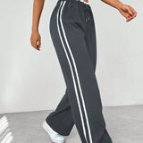 Wide-Leg Track Pants