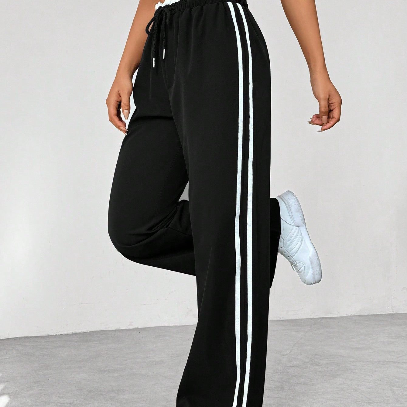 Wide-Leg Track Pants