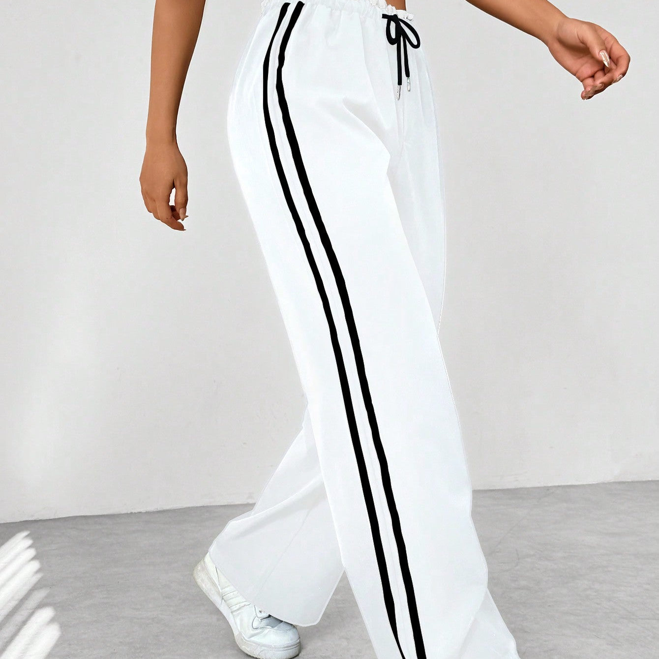 Wide-Leg Track Pants