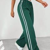 Wide-Leg Track Pants