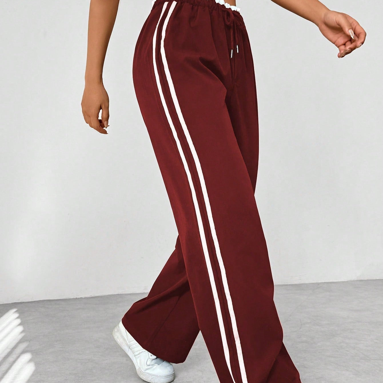 Wide-Leg Track Pants