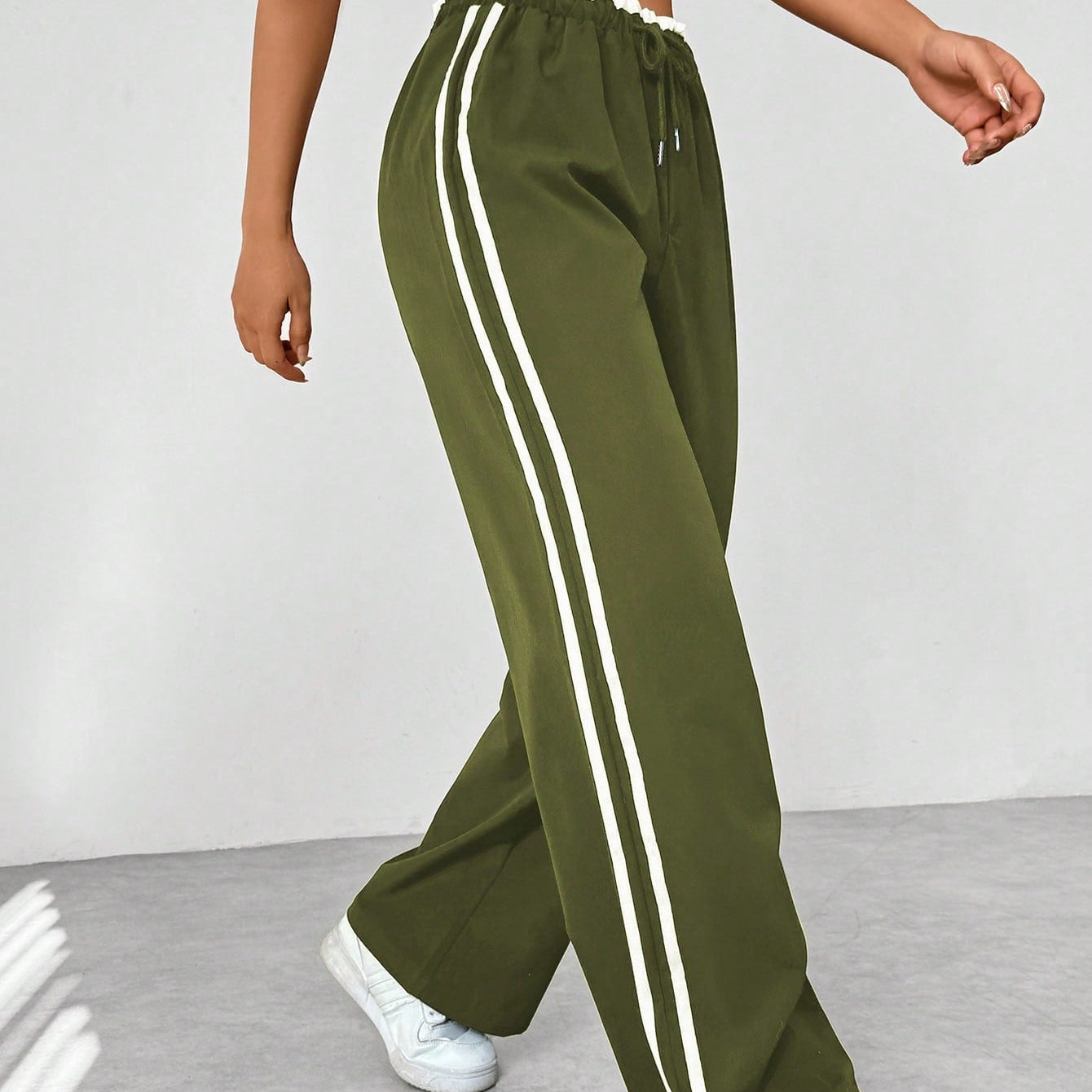 Wide-Leg Track Pants