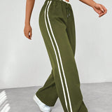 Wide-Leg Track Pants