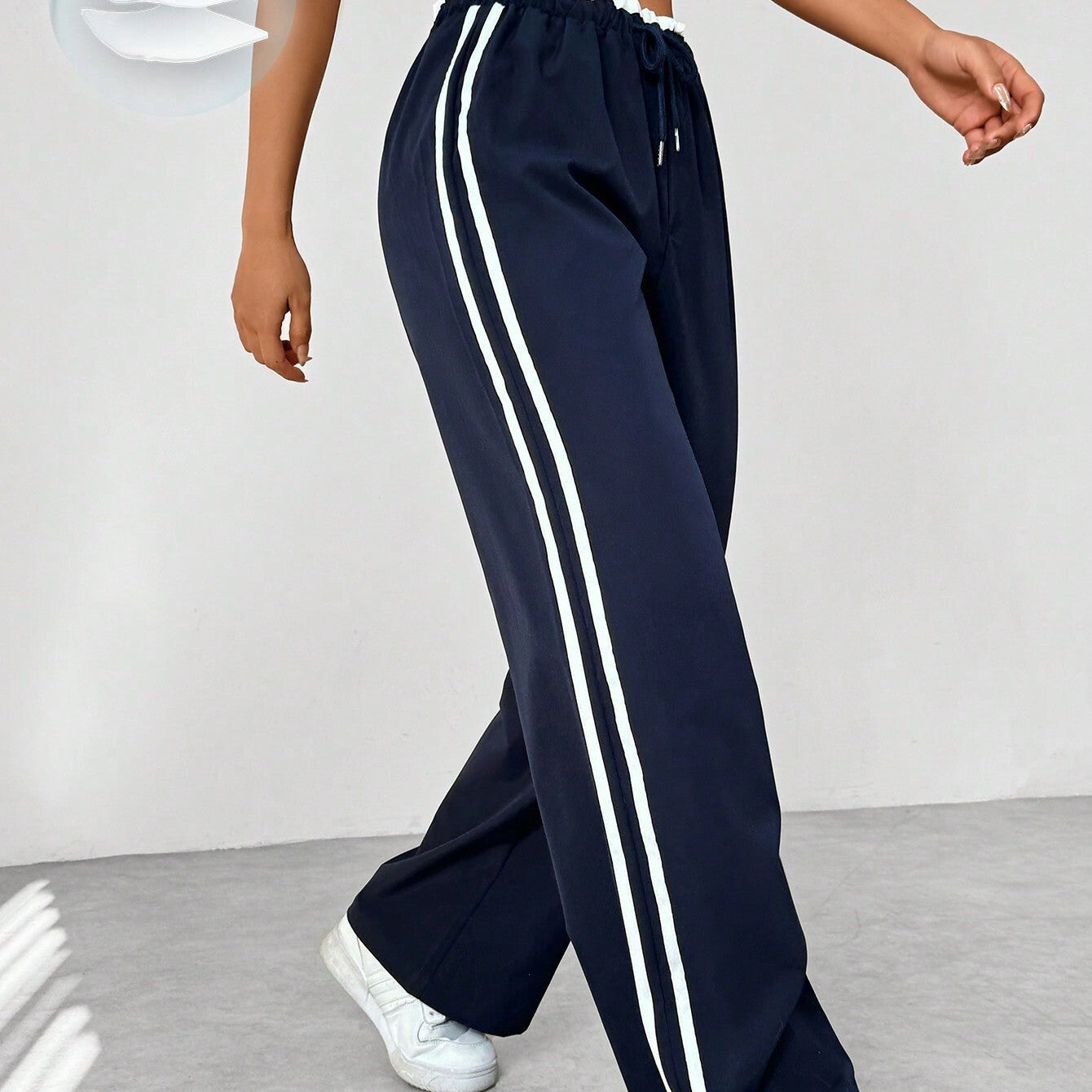 Wide-Leg Track Pants