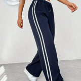Wide-Leg Track Pants