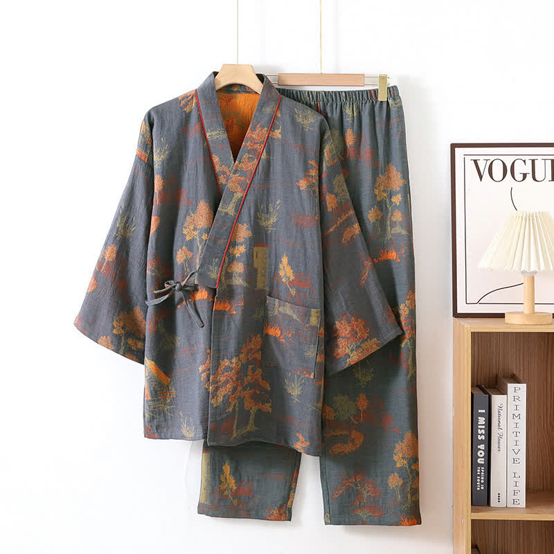 Pure Soft Cotton Kimono Sleepwear Set
