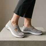Women's Mesh Knit Cushioned Lace-Up Sneakers