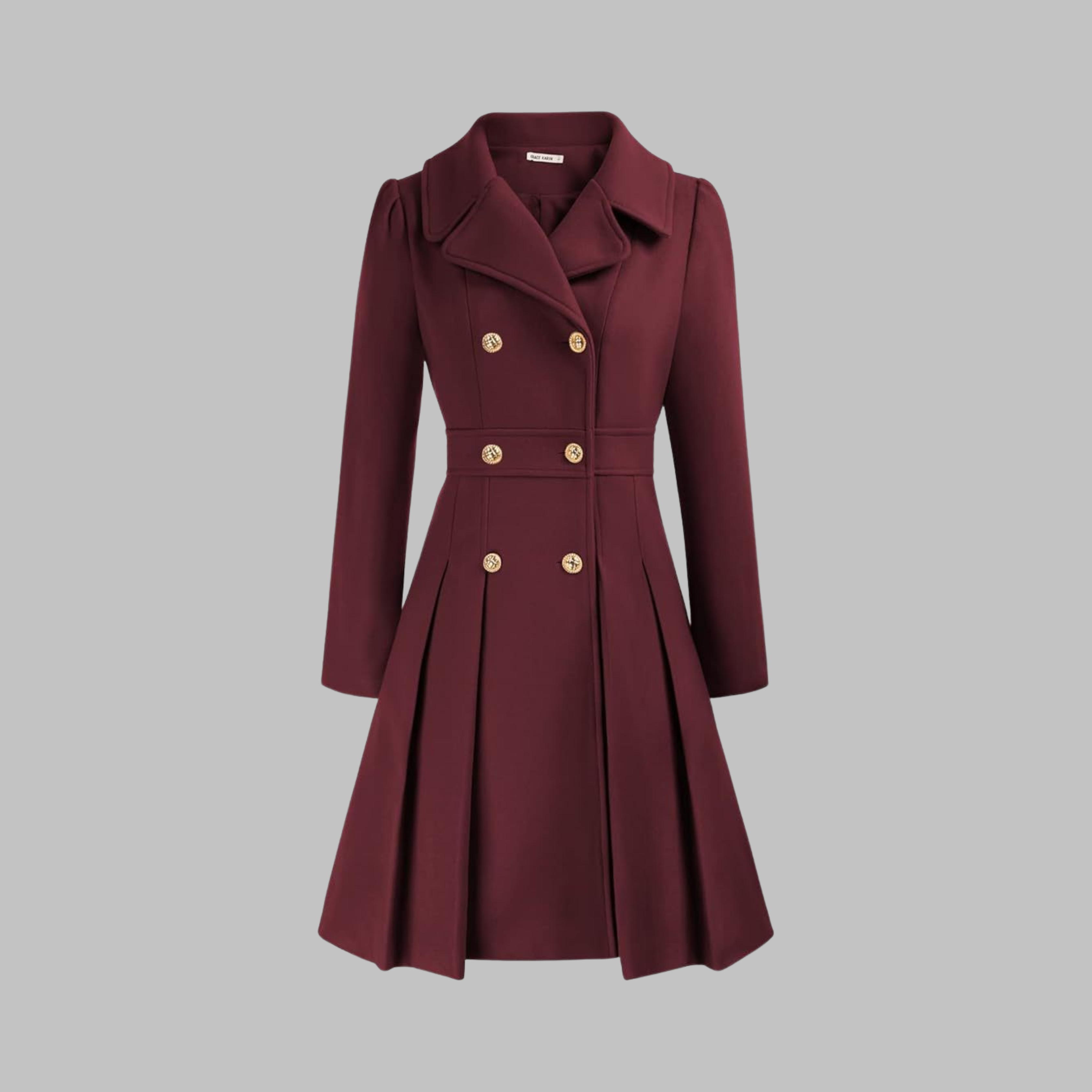 Double-Breasted Belted Trench Coat Dress