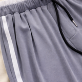 Women's Wide Leg Side Stripe Drawstring Trousers