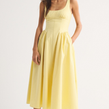 Sleeveless Printed Midi Dress